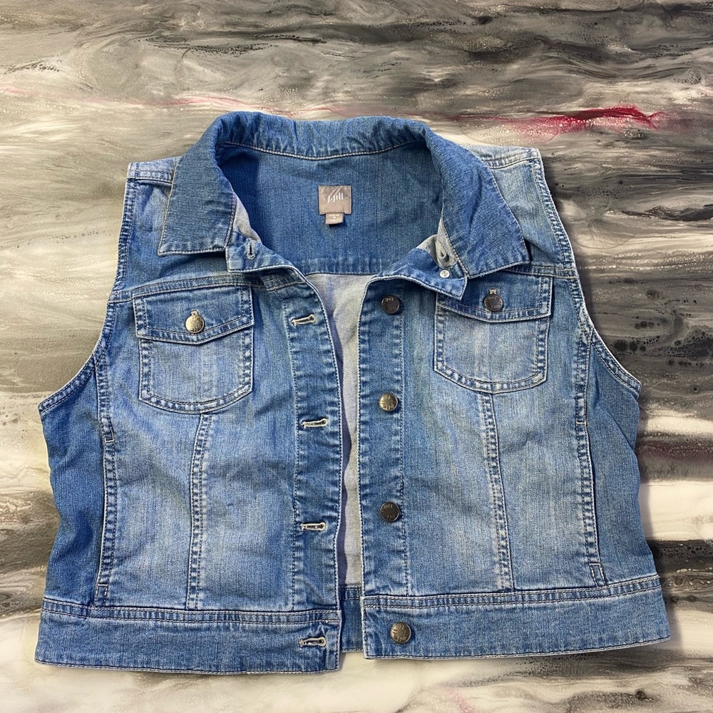 J. Jill Denim Jean Vest Blue Medium